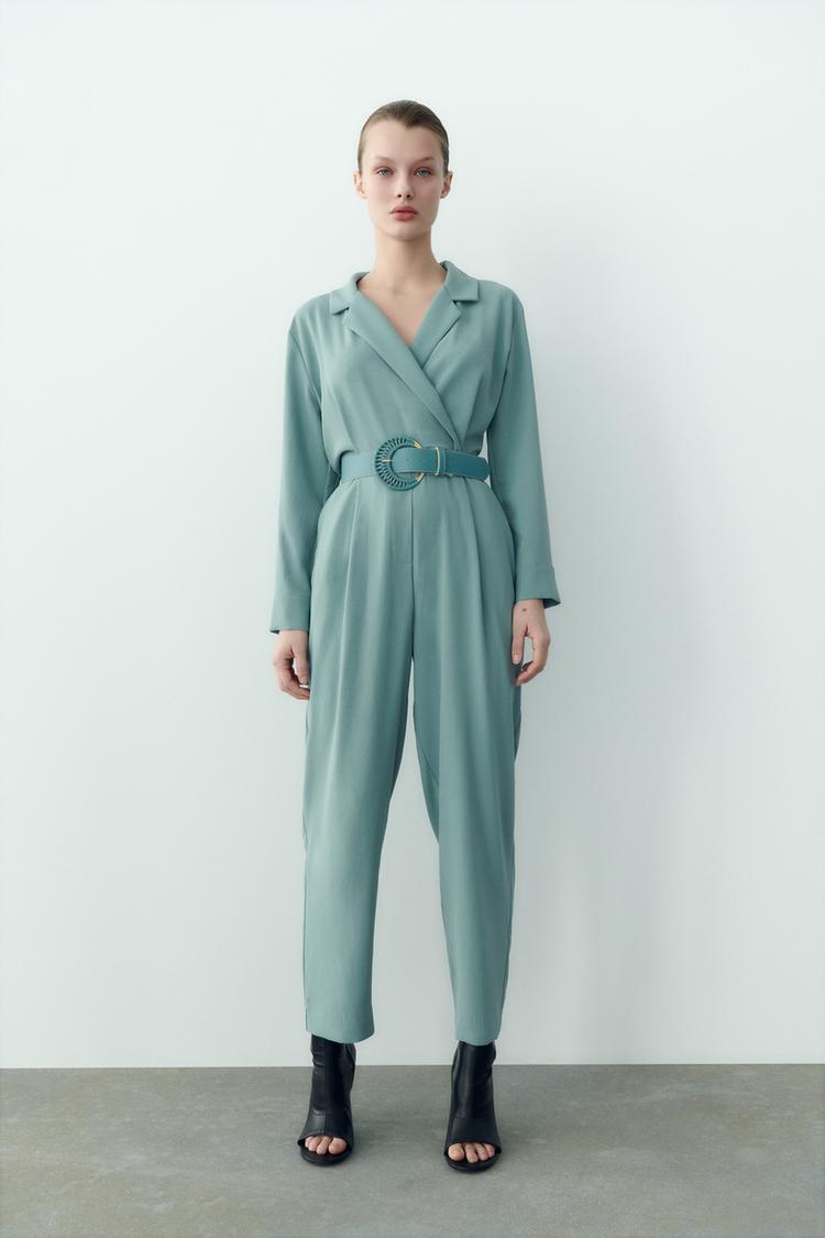 Belted jumpsuit zara online